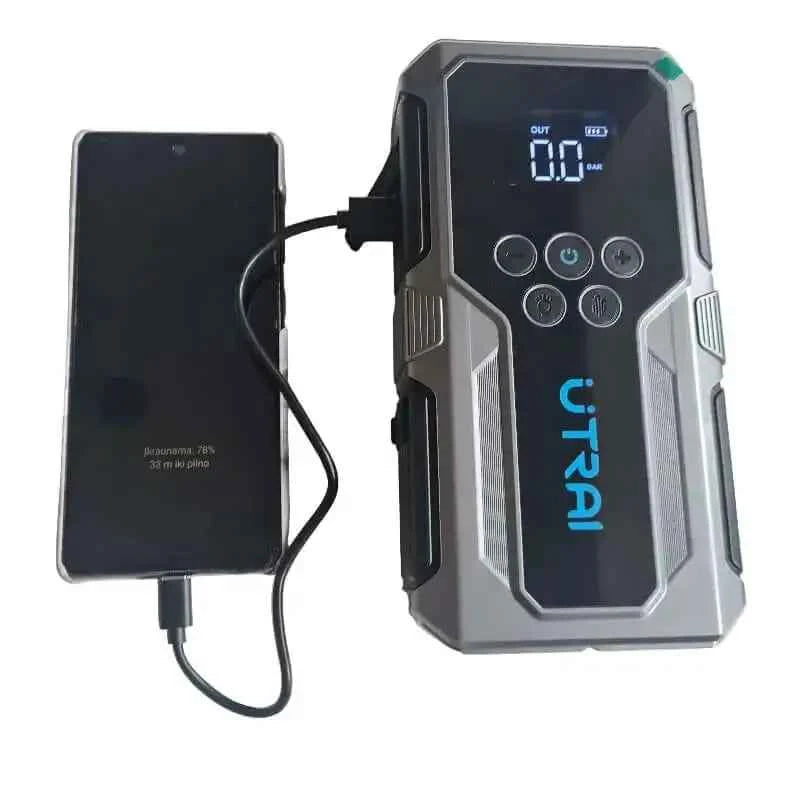 UTRAI JS9 power bank 15000mAh telefono įkrovimas USB automobilio starteris oro kompresorius