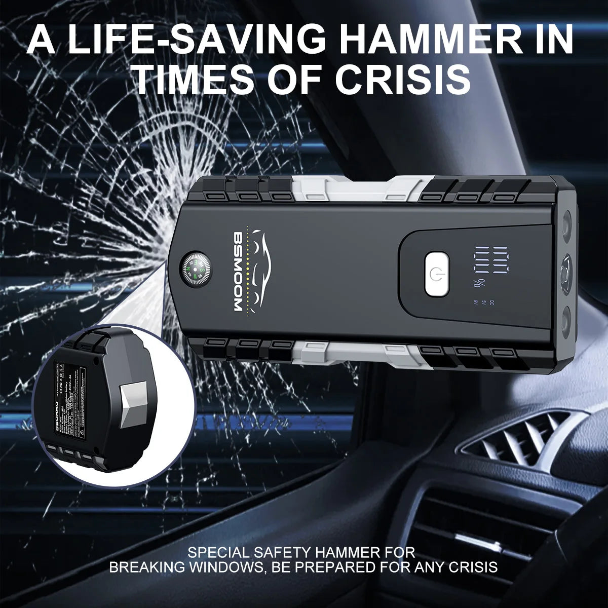 Akumuliatoriaus užvedėjas BSMOOM 21800 mAh