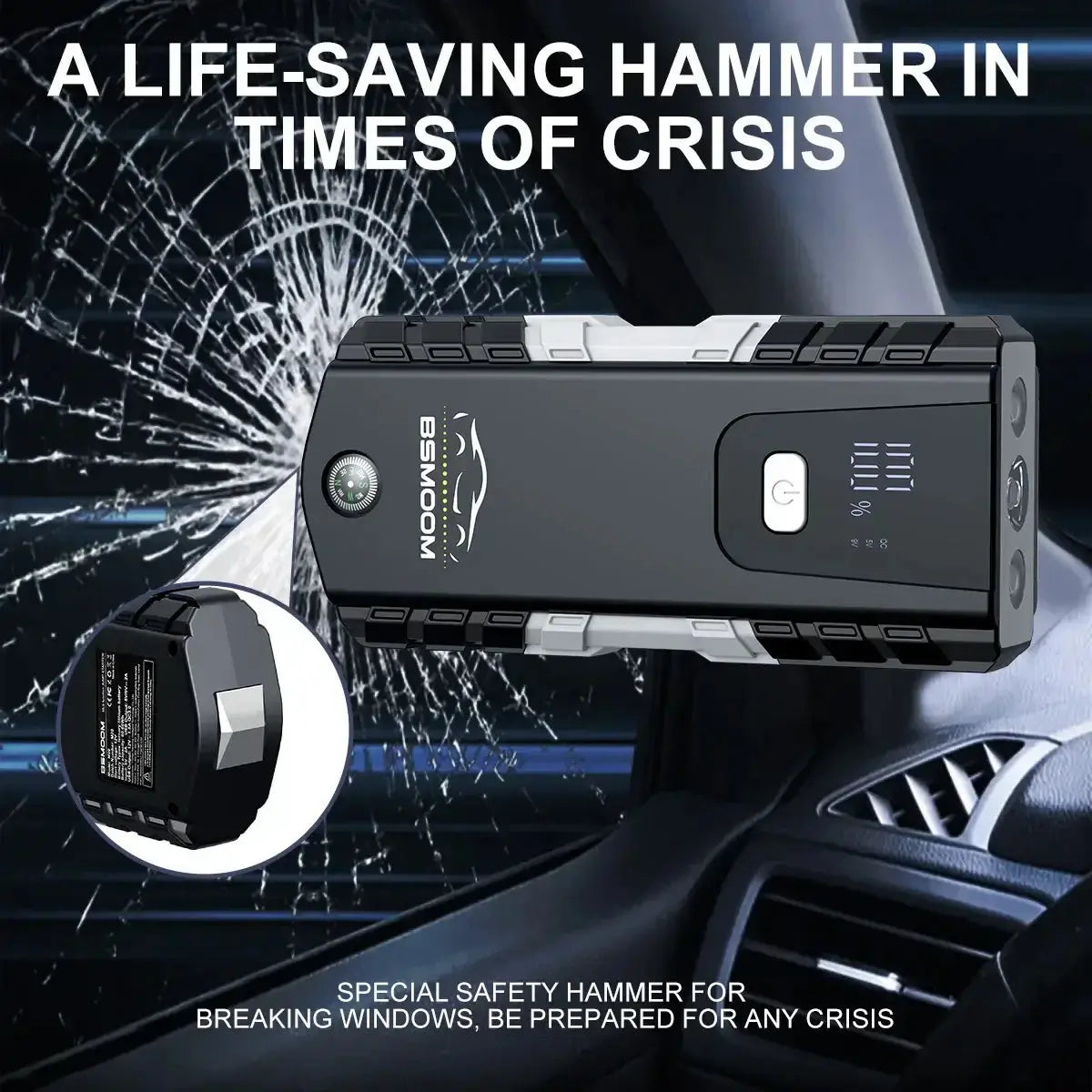 Akumuliatoriaus užvedėjas BSMOOM 21800 mAh