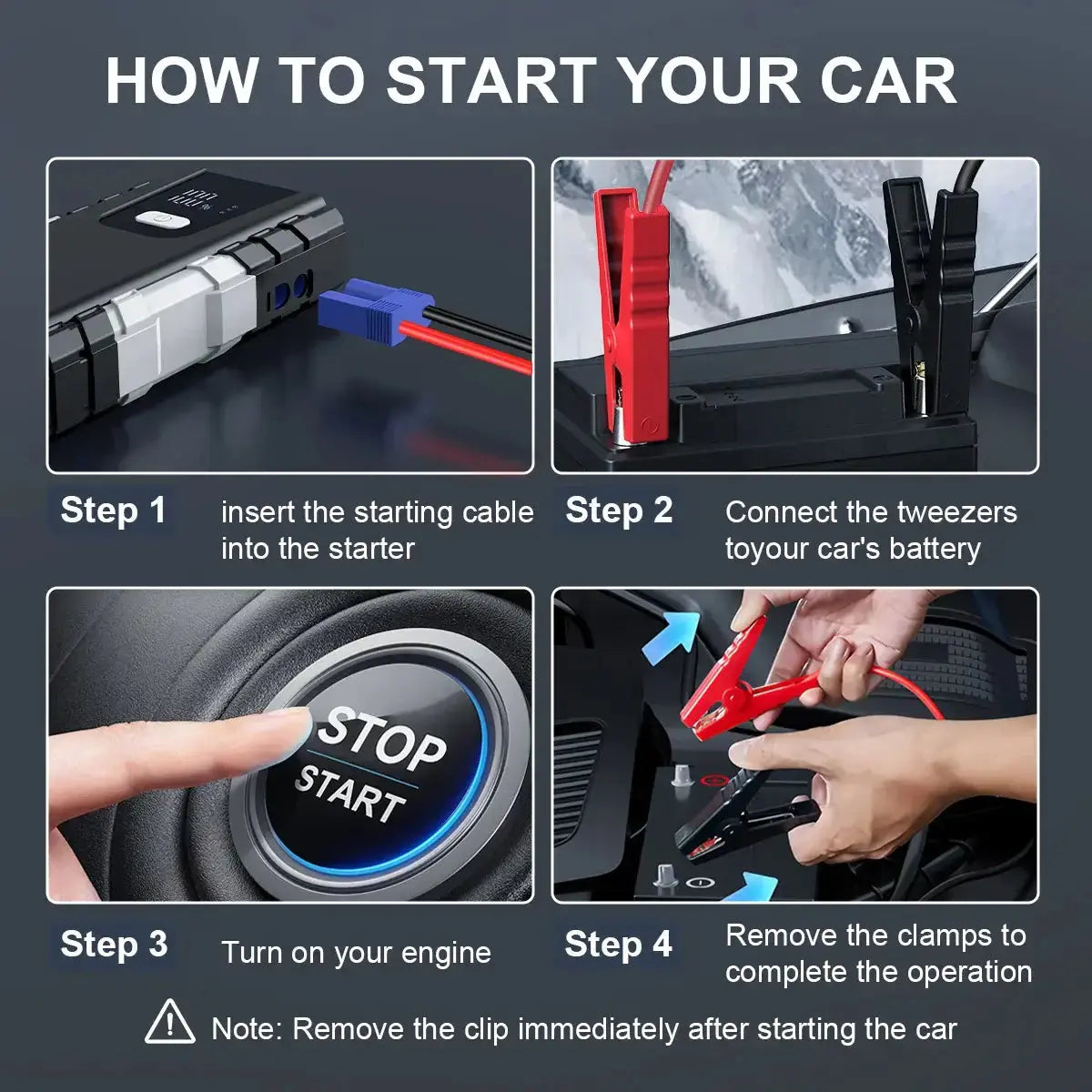 Akumuliatoriaus užvedėjas BSMOOM 21800 mAh