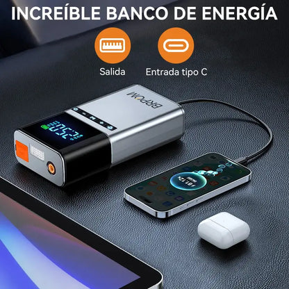 BRPOM Akumuliatoriaus užvedėjas  4000A su Oro Kompresoriumi  30000mAh