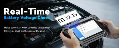 XTOOL D5S autodiagnostikos baterijos matavimas