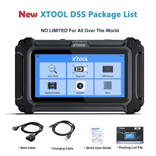 XTOOL D5S auto skenerio pakuotės sudėtis