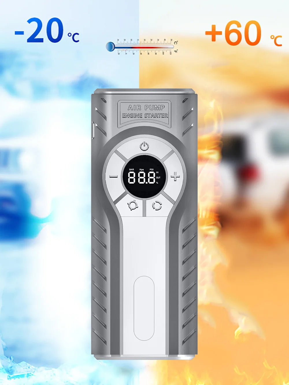 AUTOMOBILIO UŽVEDĖJAS AKUMULIATORIAUS PALEIDĖJAS POWER BANKAS