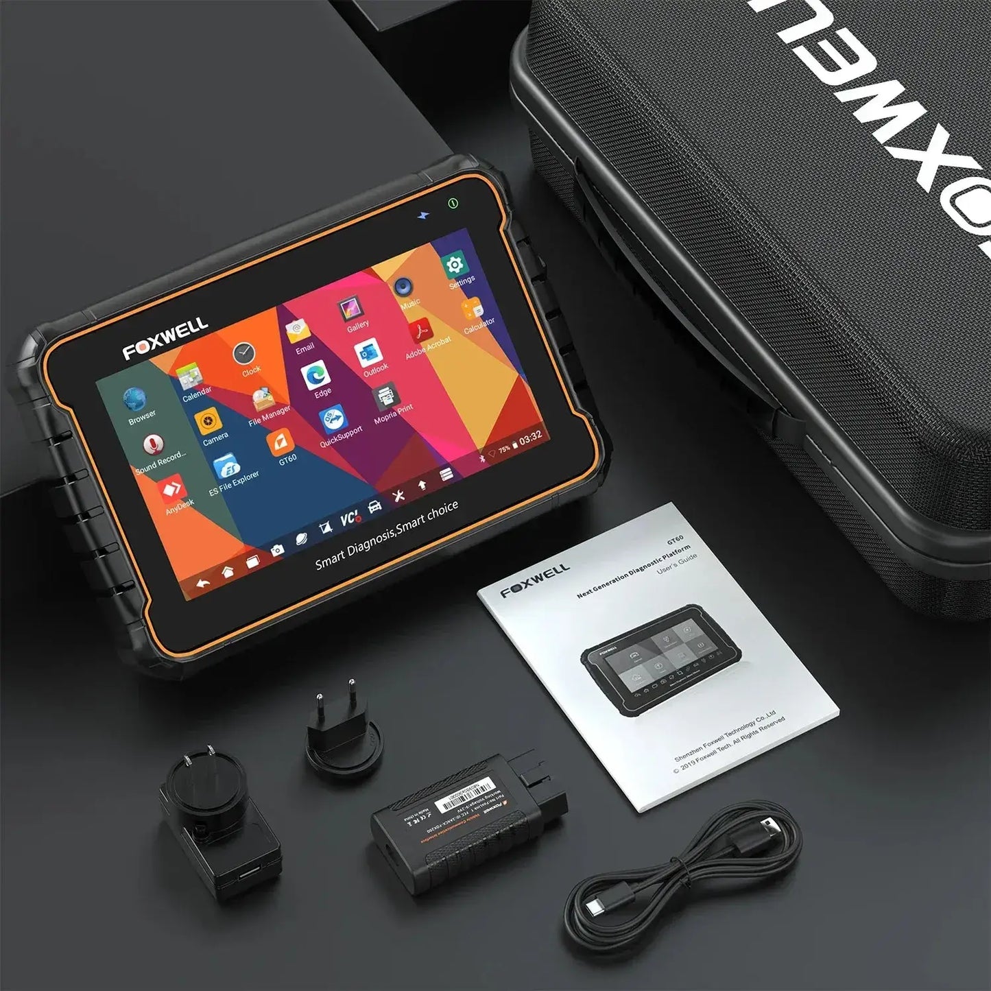 Foxwell autodiagnostika su dėžute