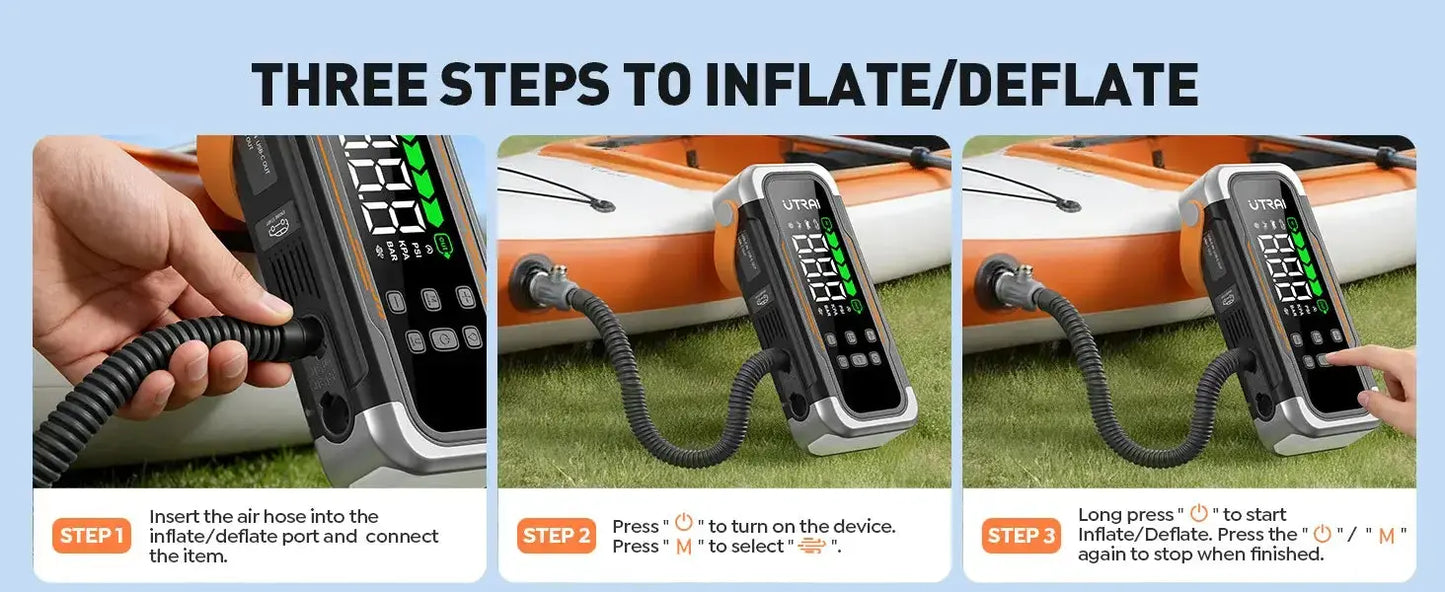 UTRAI JS-40 6000A Jump starteris su oro kompresoriumi-Pūstuvu