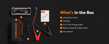 WOLFBOX 3000A Jump Starter