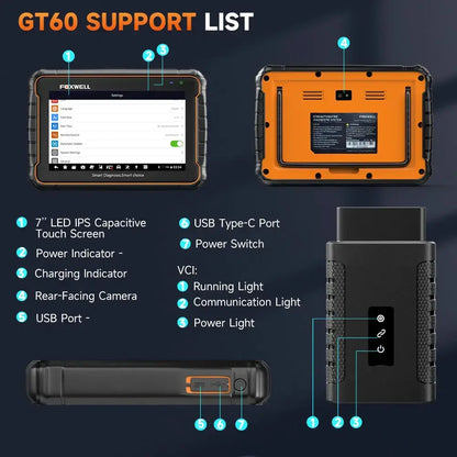 Foxwell GT60 OBD2 Bluetooth Automobilio diagnostika