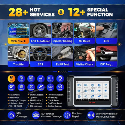 Autel MaxiCOM MK808BT PRO Bluetooth Automobilio Diagnostika