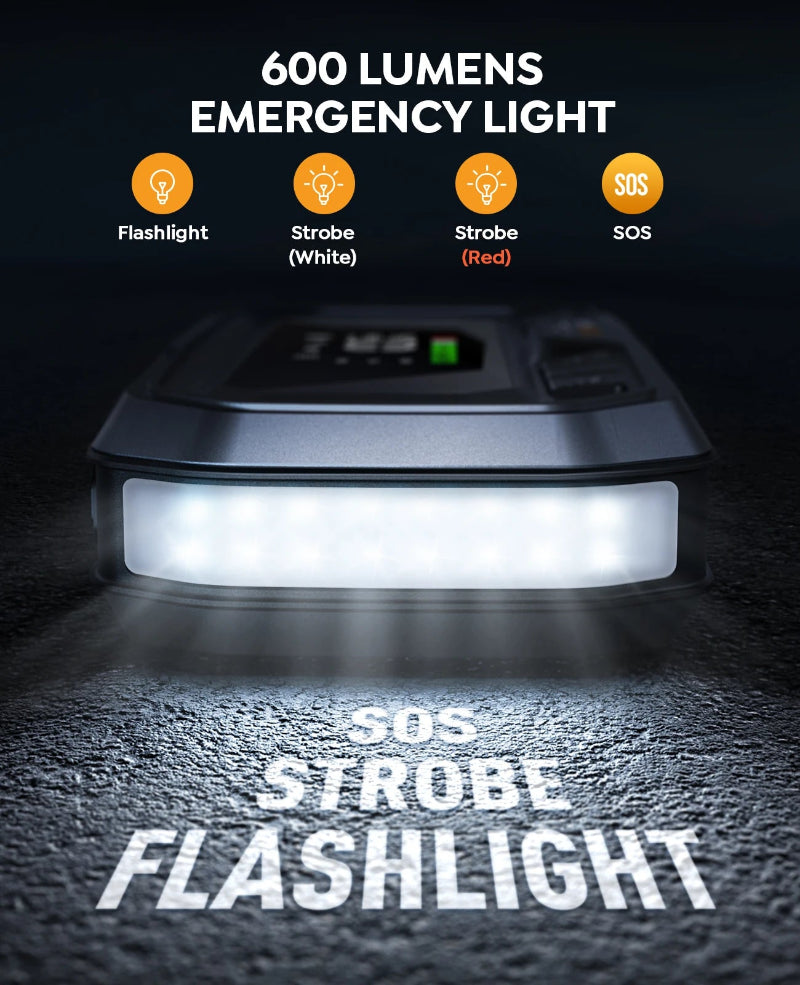 YABER YA90 automobilio užvedėjas 6000A su oro kompresoriumi