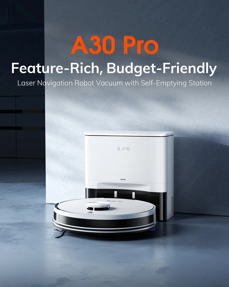 ILIFE A30 PRO Robotas Siurblys 5000Pa | Savaiminis Ištuštinimas 60d
