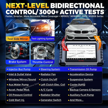 Autel MaxiCOM MK808BT PRO Bluetooth Automobilio Diagnostika