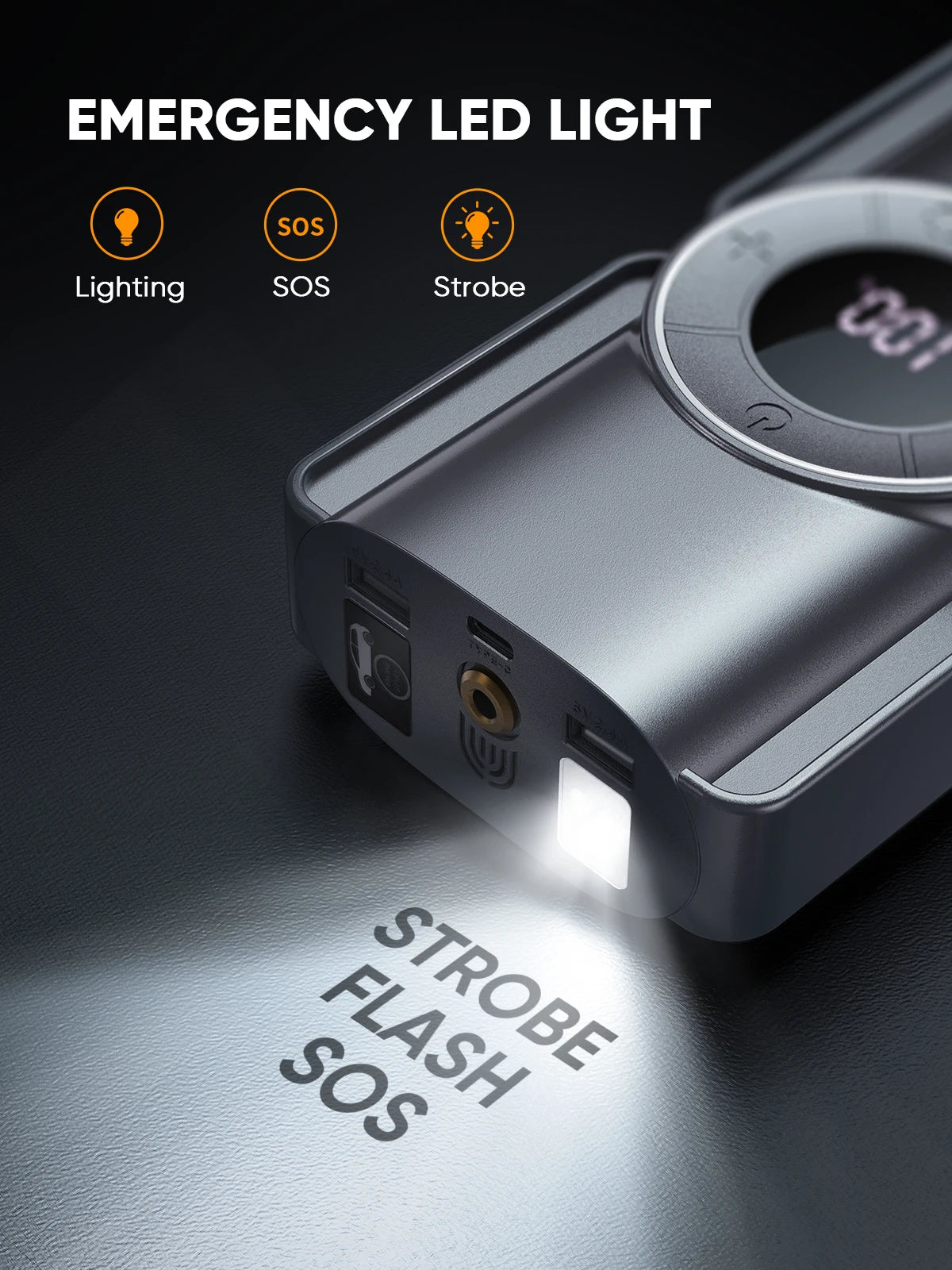 AUTOMOBILIO UŽVEDĖJAS AKUMULIATORIAUS PALEIDĖJAS POWER BANKAS