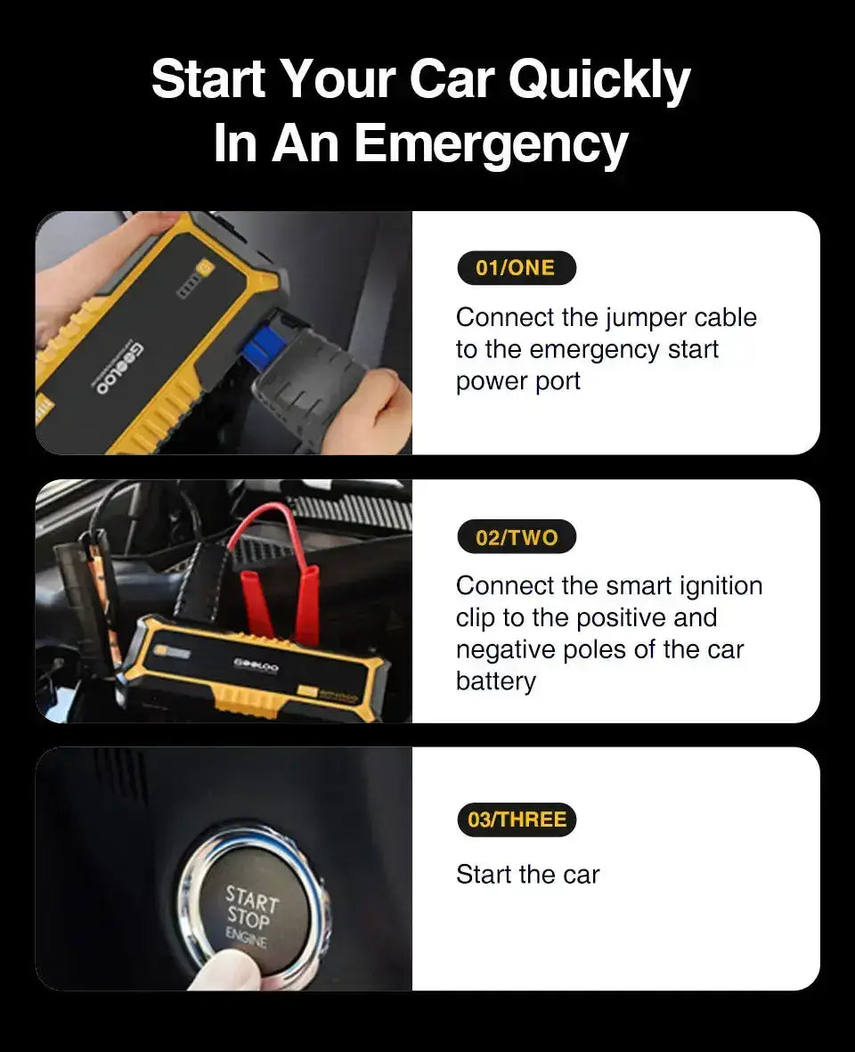 GOOLOO GP4000 PRO 26800mAh Jump Starteris 4000A