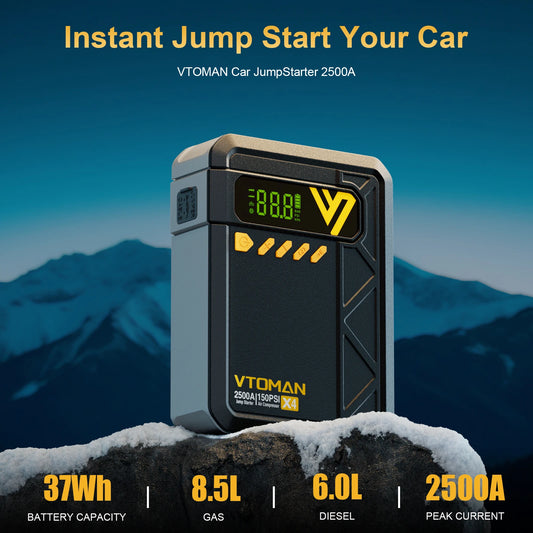 VTOMAN X4 Akumuliatoriaus starteris užvedėjas su Oro Kompresoriumi