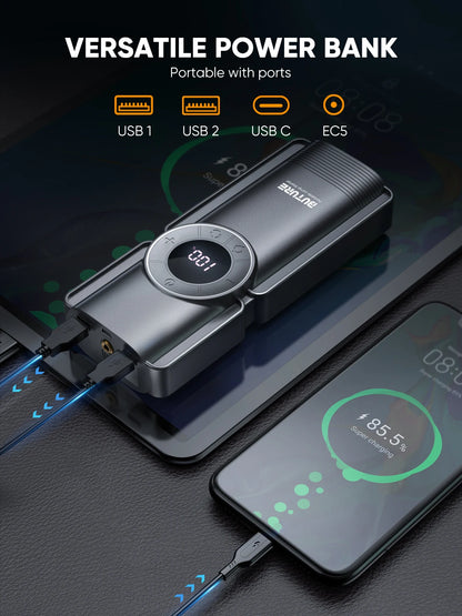 AUTOMOBILIO UŽVEDĖJAS AKUMULIATORIAUS PALEIDĖJAS POWER BANKAS