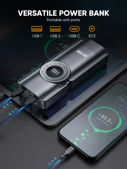 AUTOMOBILIO UŽVEDĖJAS AKUMULIATORIAUS PALEIDĖJAS POWER BANKAS