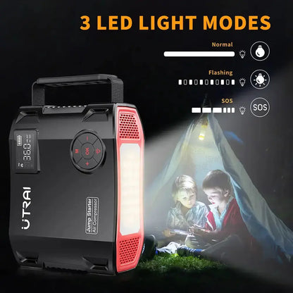 Jump starteris Utrai su led žibintuvėliu