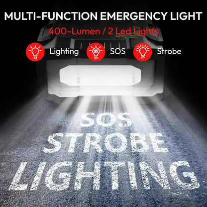 YESPER ARMOR 4000A – Multi-funkcinio avarinio apšvietimo su 400 liumenų ir dviejų LED šviesų vaizdas.