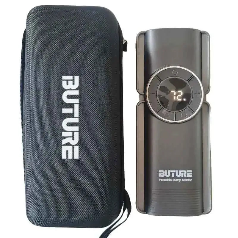 BUTURE BETA01 jump starteris 2500A oro kompresorius EVA dėklas LCD ekranas pilkas