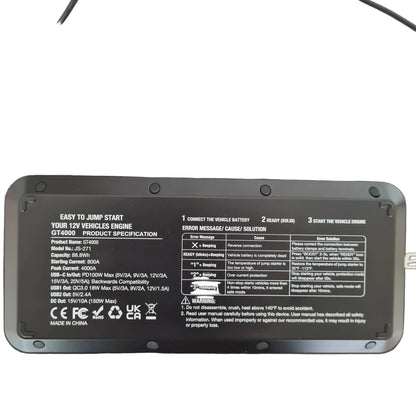 GOOLOO GT4000 Jump starteris  24000mAh Atspariausias šalčiams su Boost funkcija